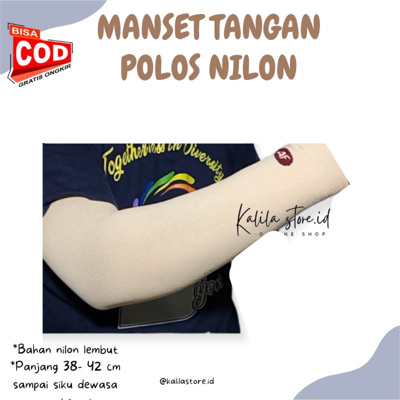 Manset tangan tebal panjang selengan premium nilon