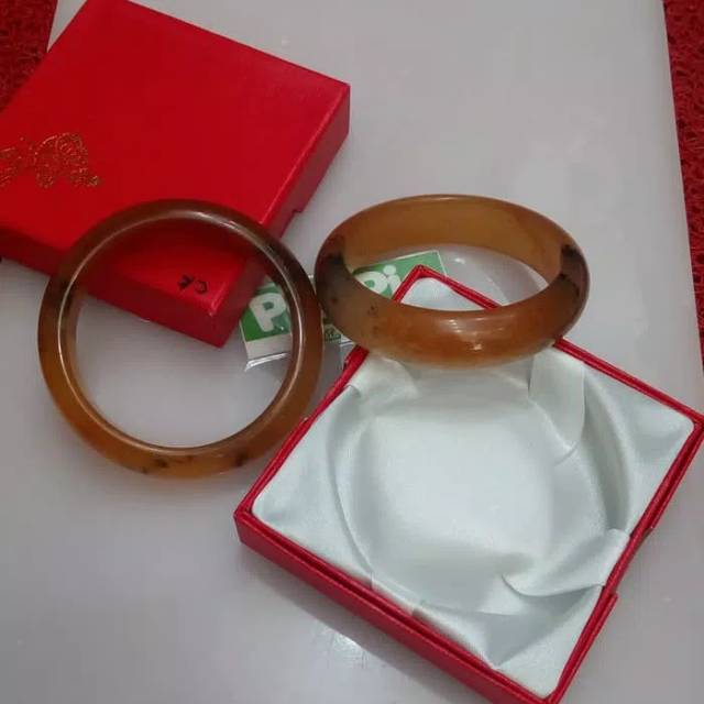 Gelang Giok Asli Warna Coklat