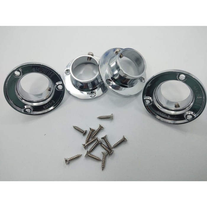 HUBEN Bracket Topi Pipa Bulat 1 inch 25mm Dop Sambungan Pipa Bulat