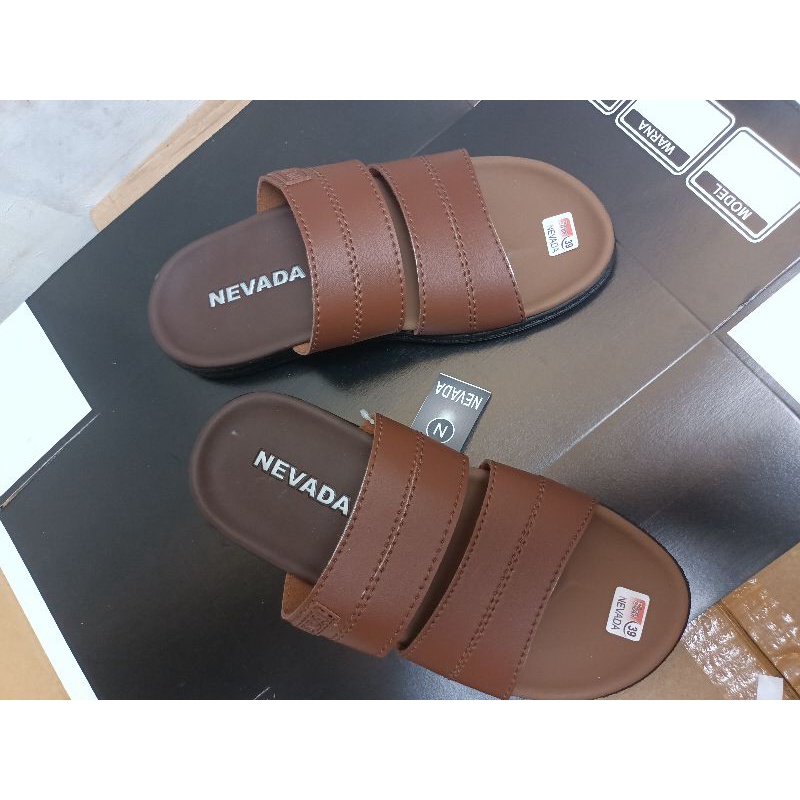 Sandal Kulit Pria Nevada Casual | Sendal Cowok Nevada New Fashion Pria Brand Matahari