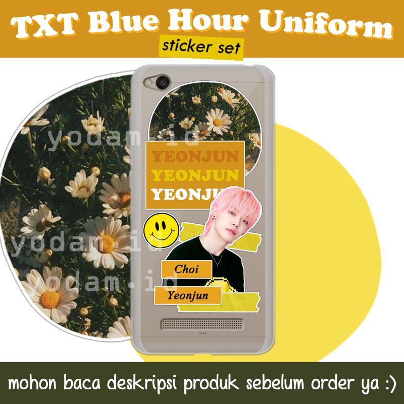 DIY STICKER CASE, STICKER AESTHETIC, STIKER KPOP TXT - TXT Blue Hour Uniform Sticker Set