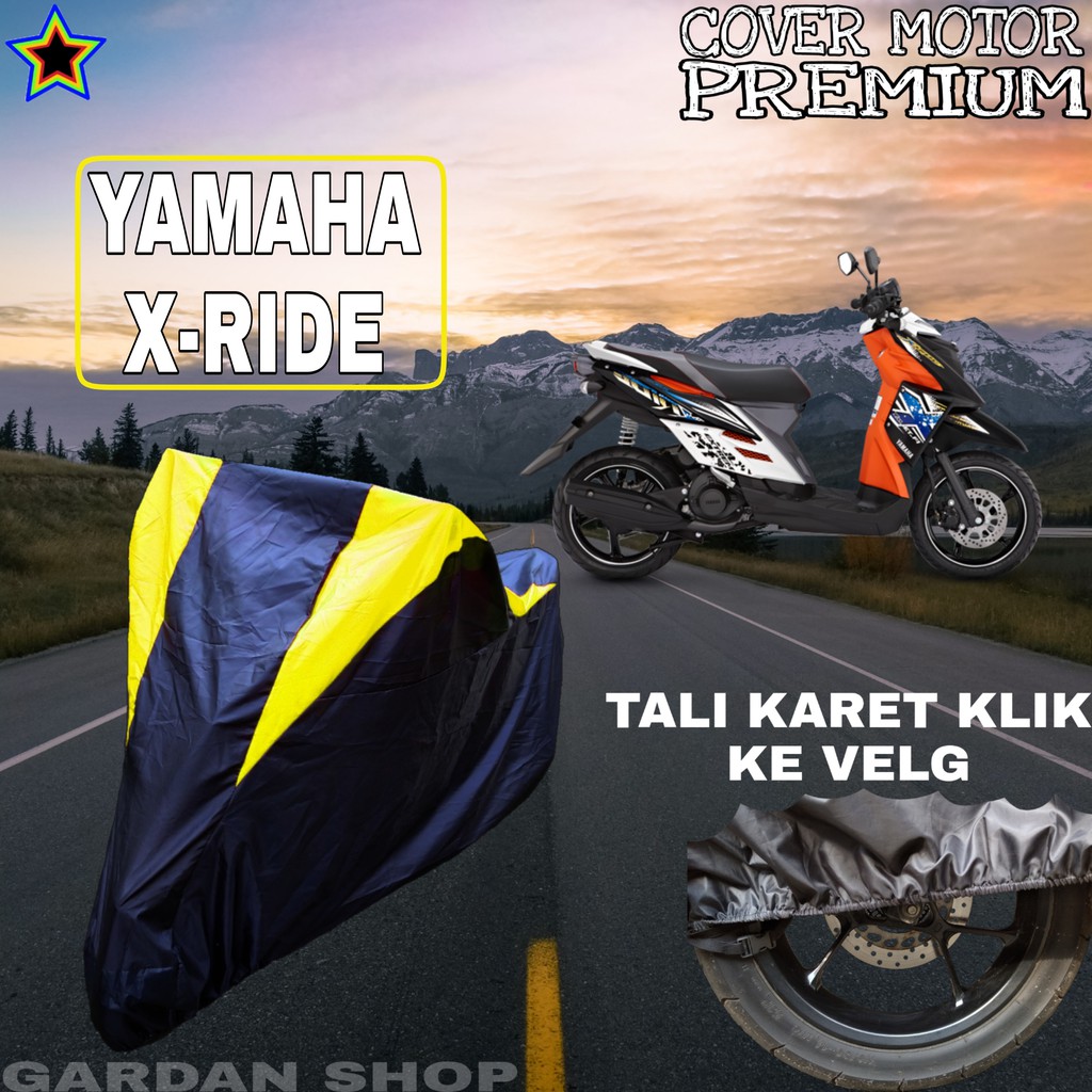 Sarung Motor YAMAHA X-RIDE Hitam Kuning Penutup Pelindung Motor Yamaha X-ride PREMIUM