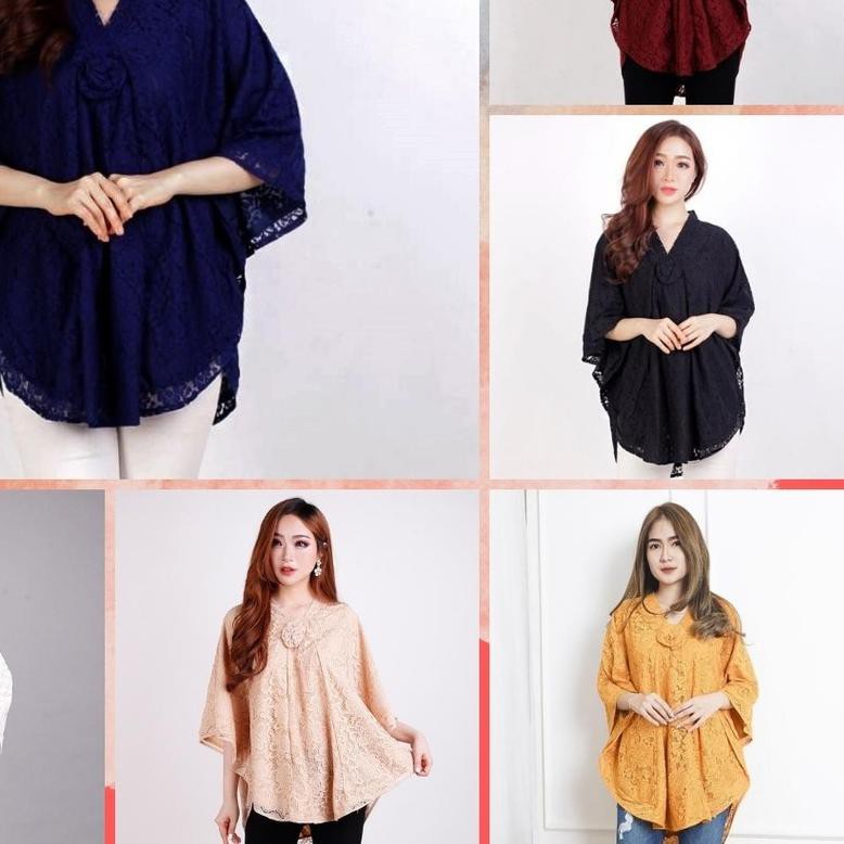 ► BAJUBUNDA - LD 120 Brukat Jumbo Wanita Atasan Big Size Kebaya Brukat XXXl ☃