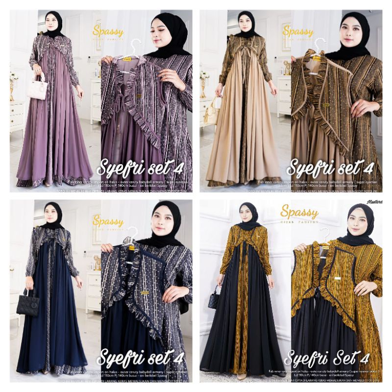 SYAFRI SET GAMIS WANITA REMAJA DEWASA DRESS MAXY (LEBEL.MADANI)