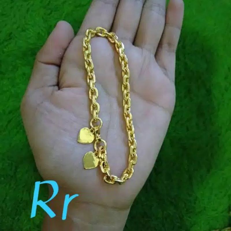 Gelang Nury rantai Medan replika mas 24k,mewah,cocok buat kado, pesta atau acara tertentu,ukuran baca keterangan ya