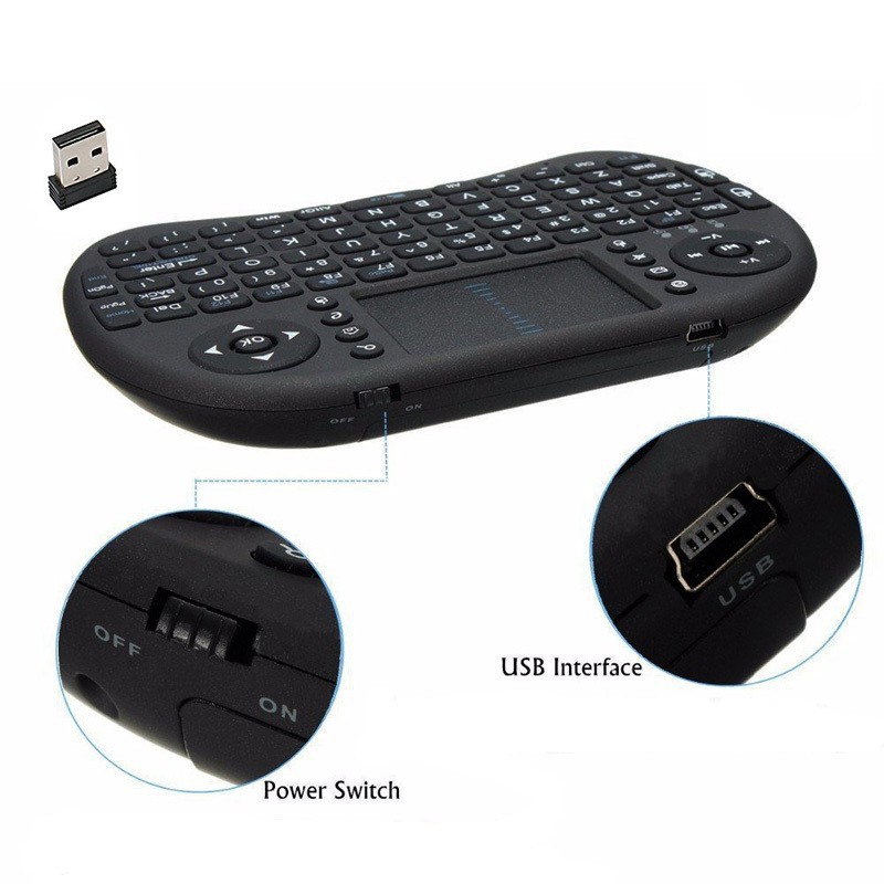 Mini Keyboard i8 Backlit Lithium 1020mAh Wireless Backlight Touchpad