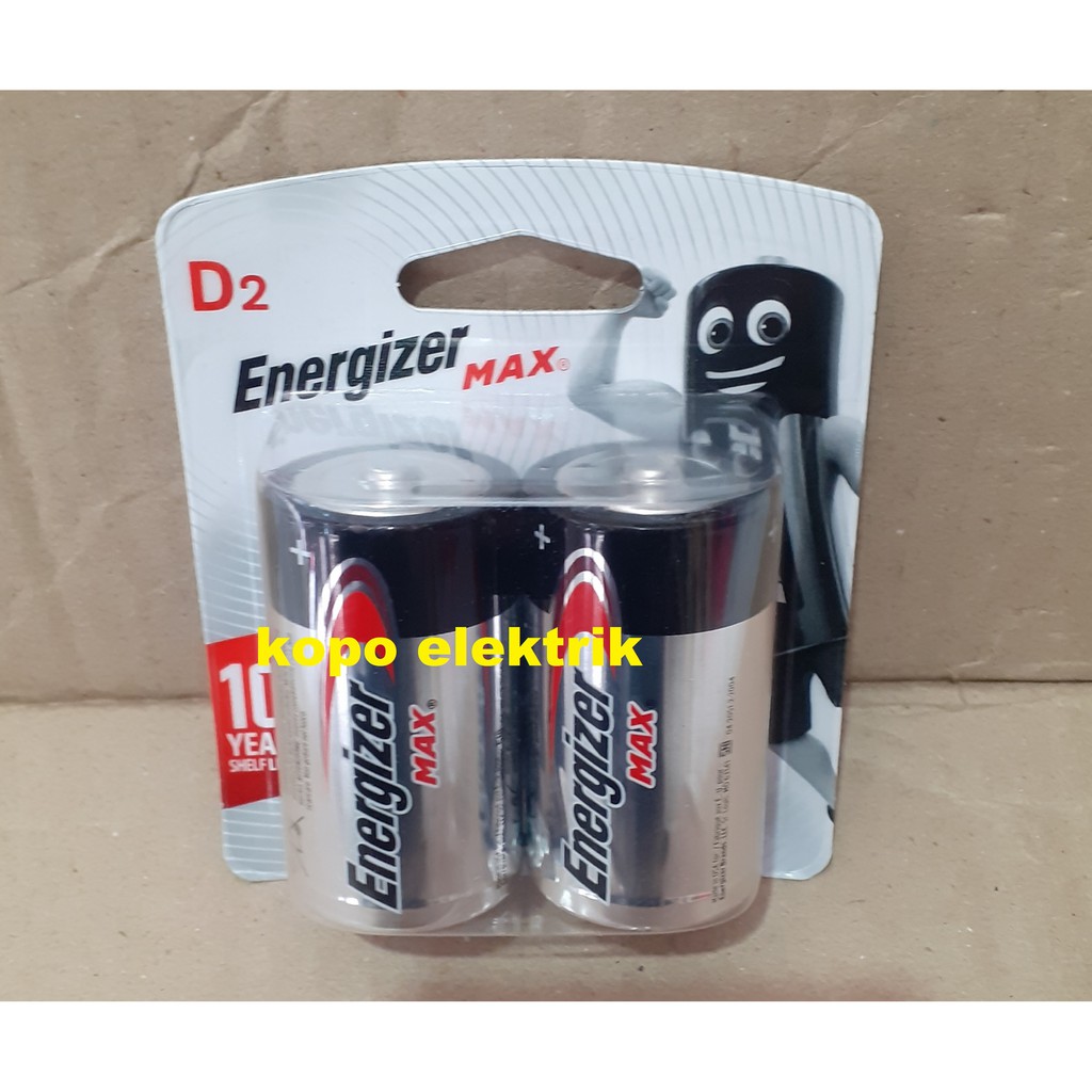 Baterai Energizer Size D LR20 Besar 1.5V Batre tipe D Alkaline