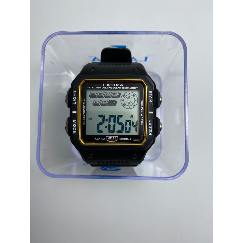 Jam tangan digital lasika Anak Remaja water resistant L8117 seri hitam