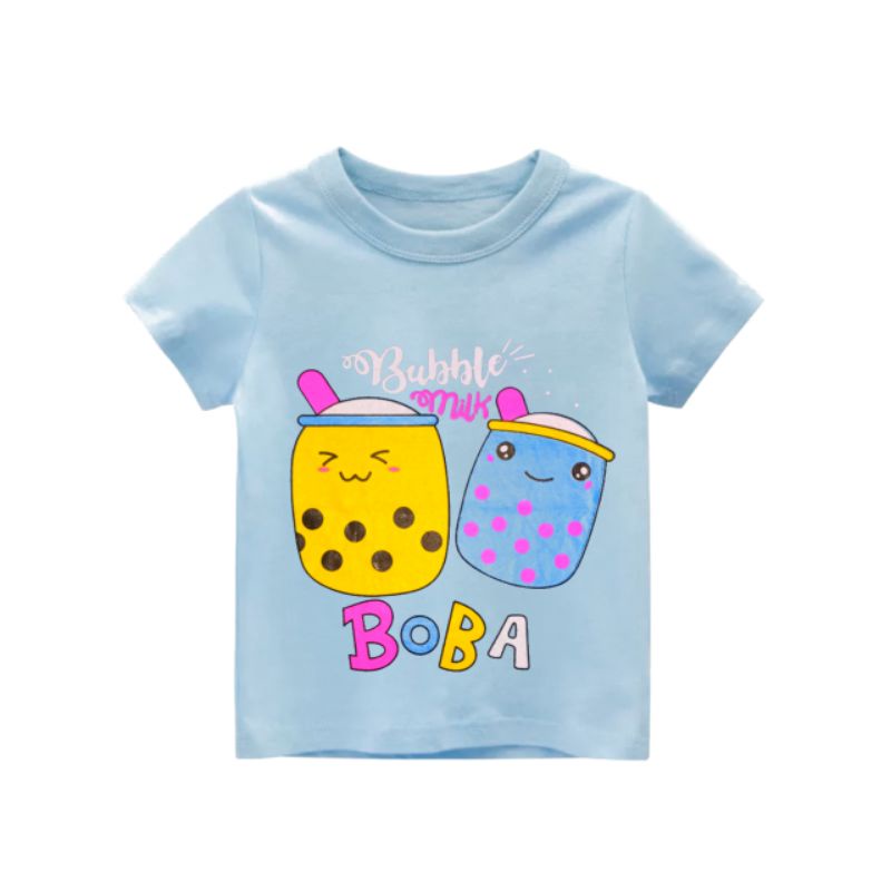 kaos anak perempuan terbaru motif boba
