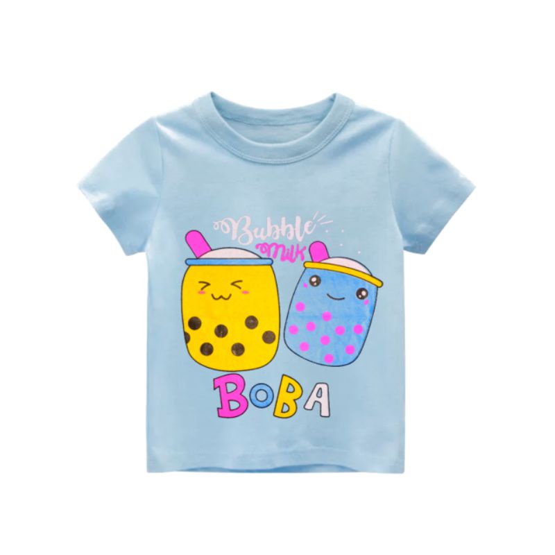 kaos anak perempuan terbaru motif boba