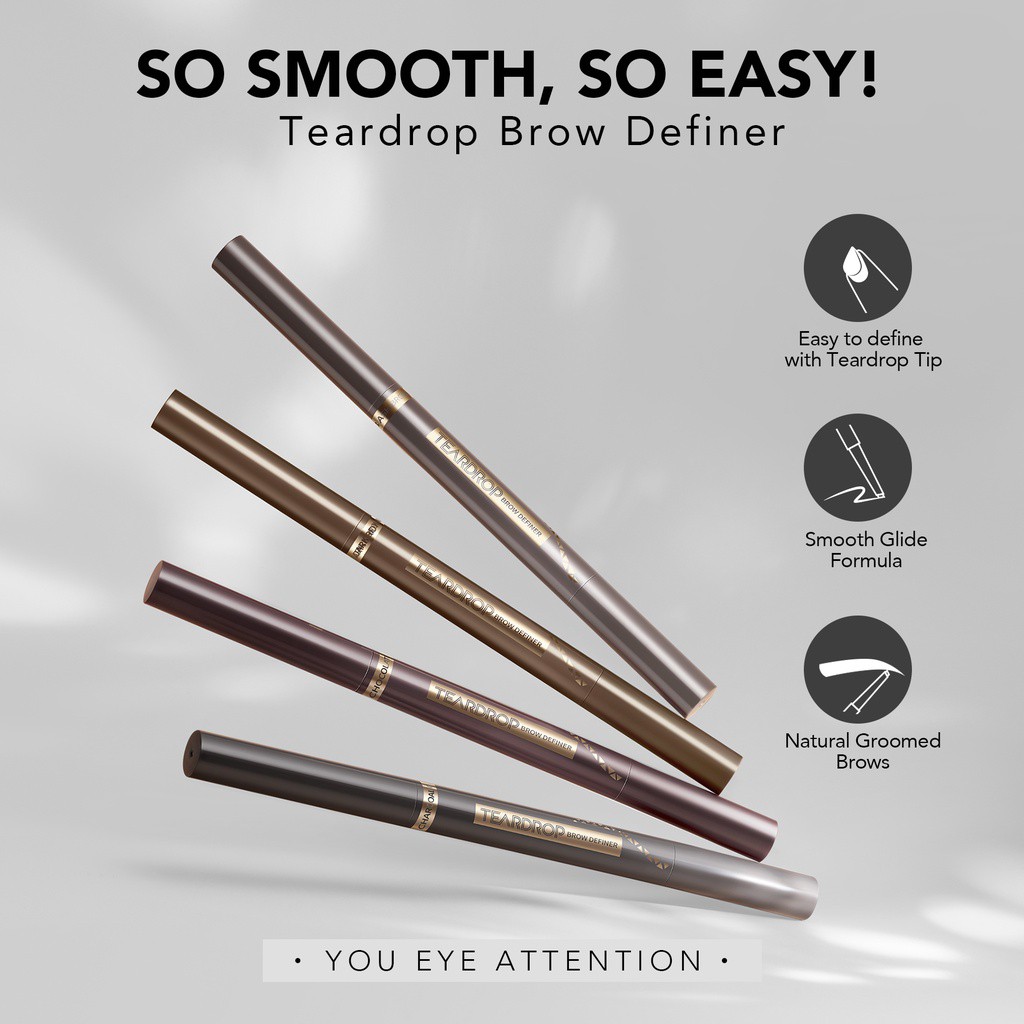 YOU Teardrop Brow Definer | Pensil Alis Waterproof Tahan Lama