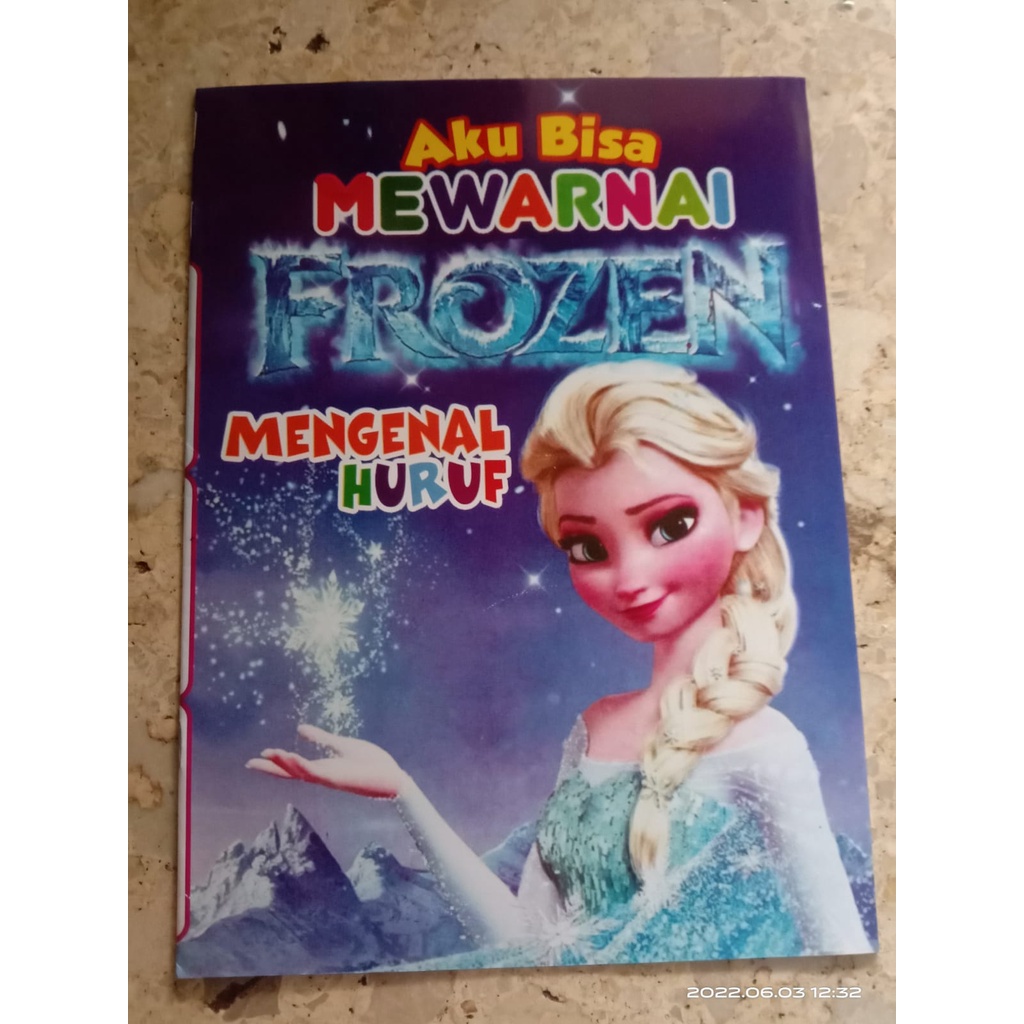 Buku Mewarnai Edukasi&Belajar Berhitung&Menulis Karakter Frozen