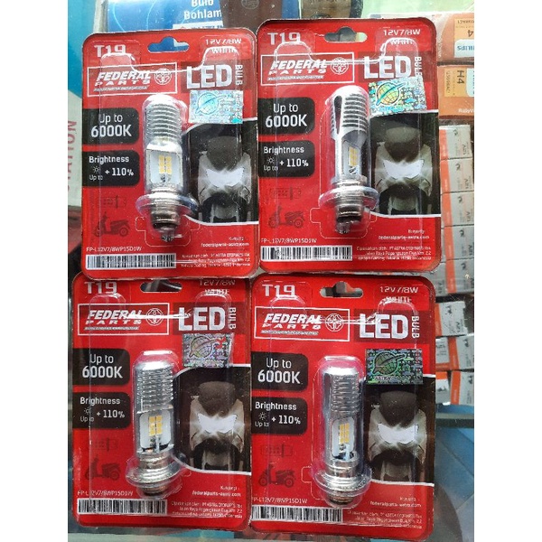 Lampu LED depan Federal T19 Untuk 12V Matic,Bebek Honda dan Yamaha