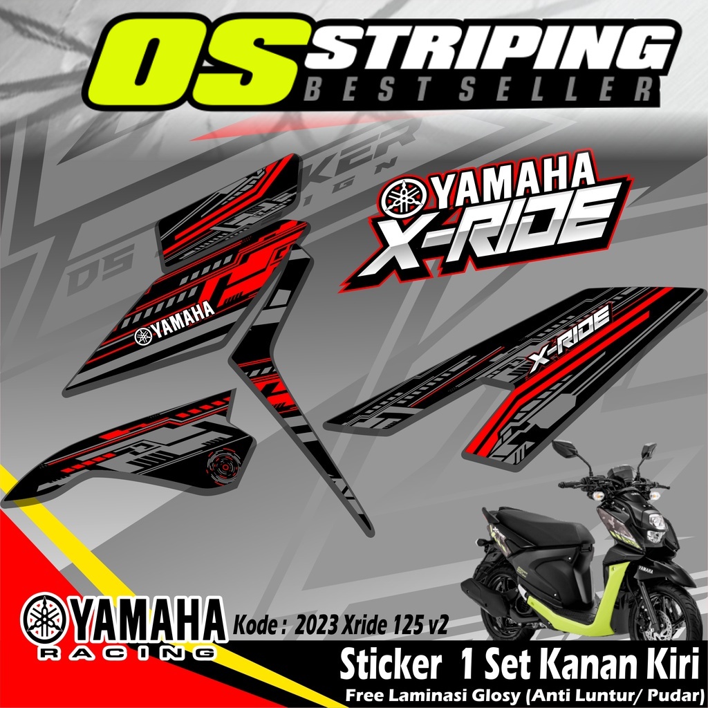 2023 Striping Stiker Xride 125 Gen2 List Variasi X Ride X-ride Sticker OS Stiker