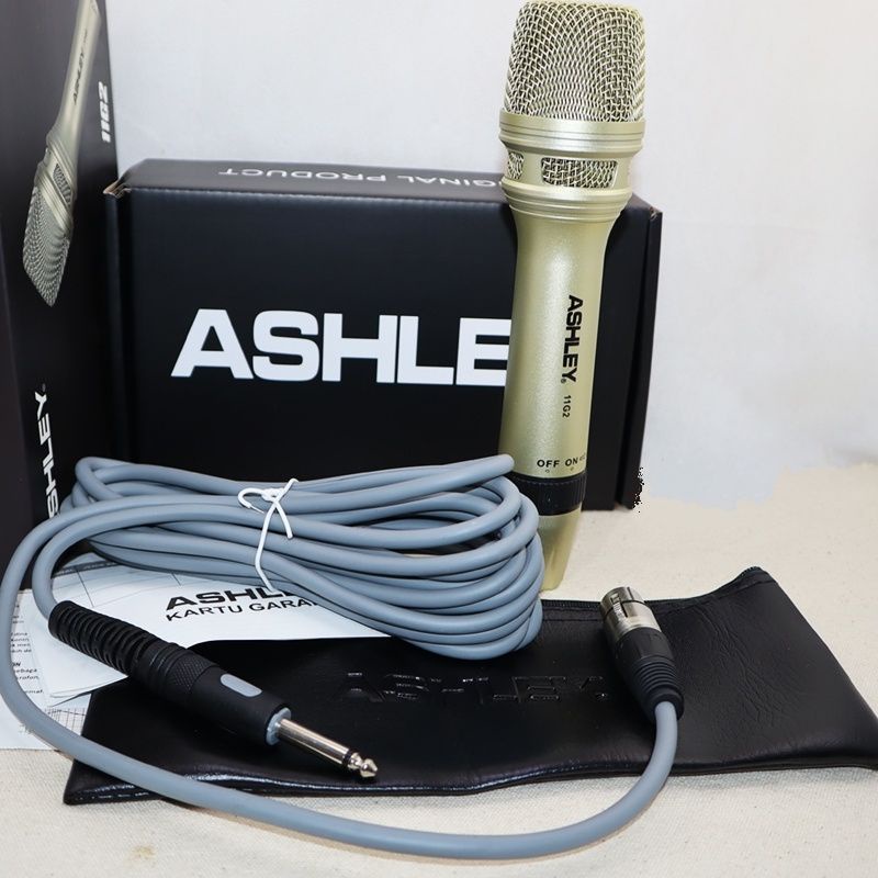 MICROPHONE MIC KABEL ASHLEY 11G2 ORIGINAL VOKAL DYNAMIC MIK KARAOKE KABEL ASHLEY