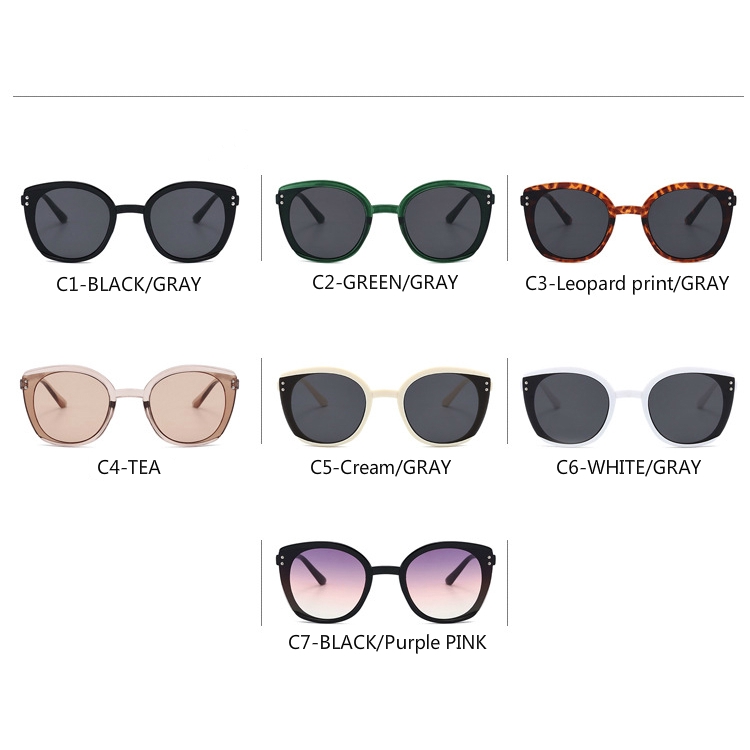 Fashion European and American mirror retro cat eye personality street shooting sunglasses