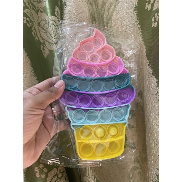 POP IT Rainbow karakter BT21 ice cream mobil dino - Hadiah kado Mainan Anak-Ice Cream