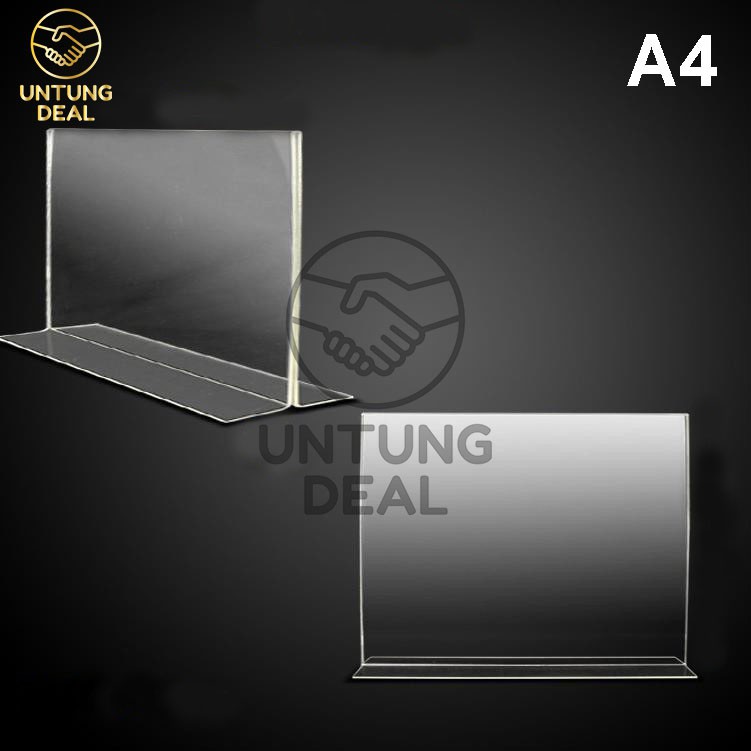

Acrylic Tent Card Landscape A4 Tipe T / Standing Acrylic A4