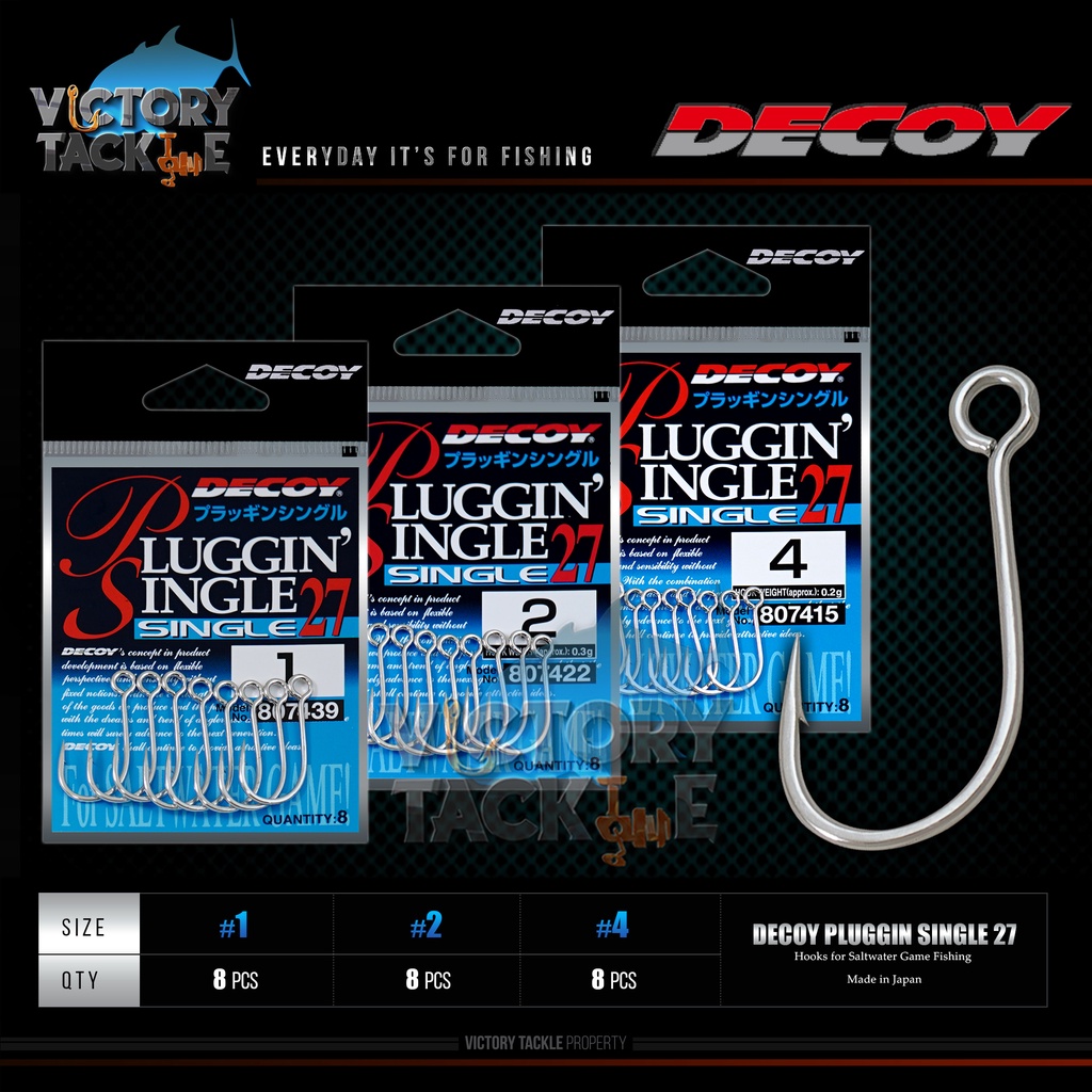 Kail Pancing Hook DECOY PLUGGIN SINGLE S27