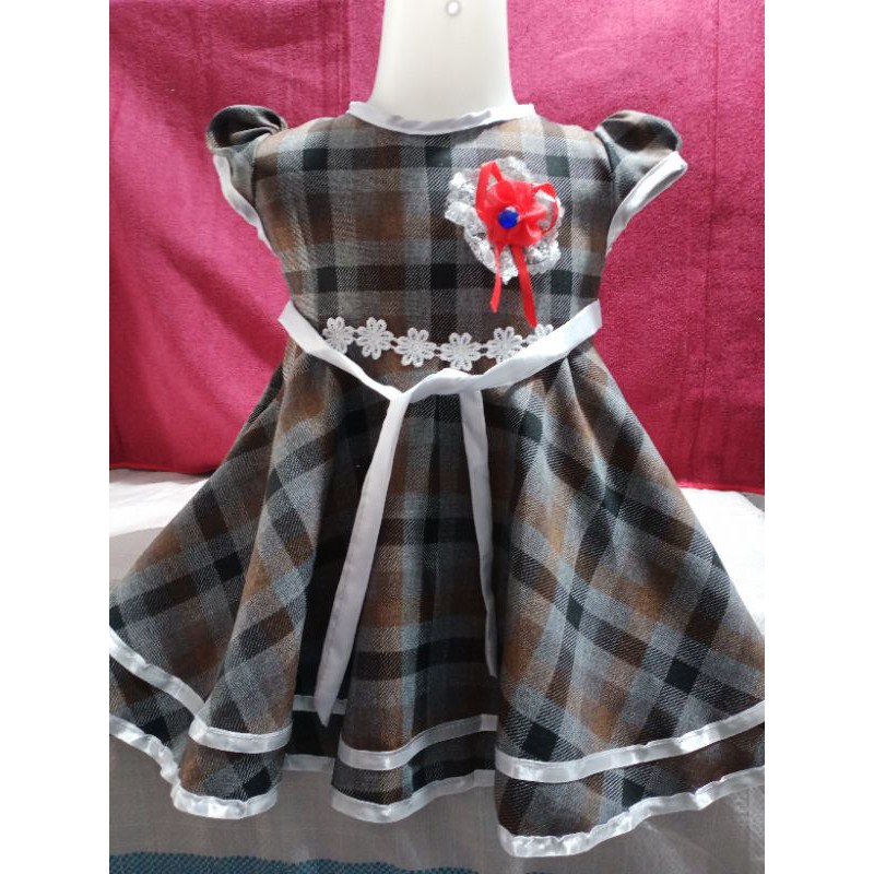 Gaun Kembang Milova Tebal Dress Anak