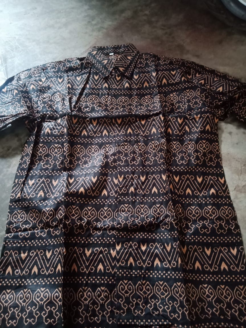 Kemeja Batik Pria Lengan Panjang Size M L Xl Xxl Bswart Batik Hrb026 Kenongo Hem