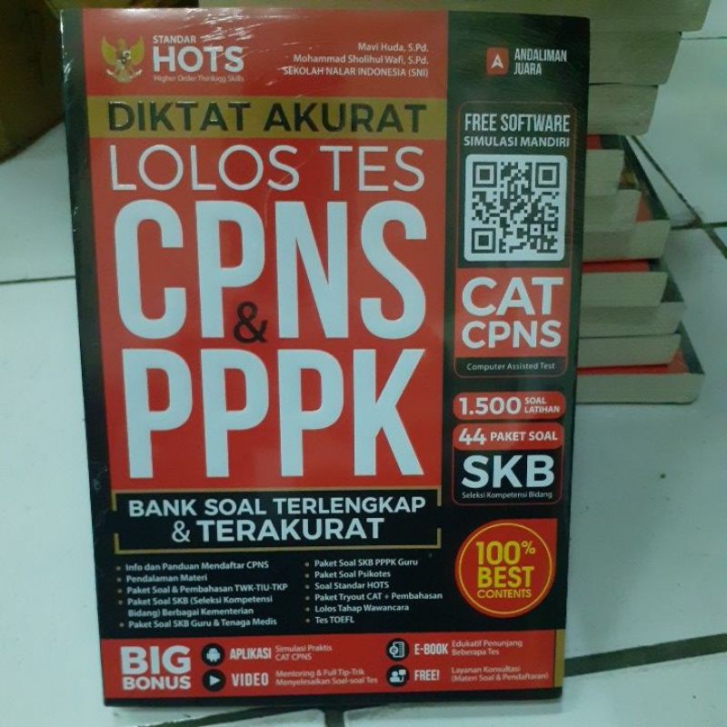 BUKU LATIHAN SOAL PEMBAHASAN DIKTAT AKURAT LOLOS TES CPNS DAN PPPK P3K OLEH ANDALAN JUARA