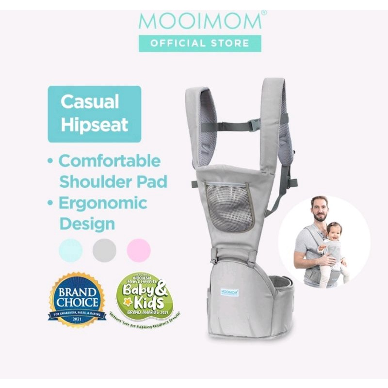 READY ORDER] Gendongan SSC Airy Knit - MOOIMOM AiryKnit Baby Carrier / Hipseat