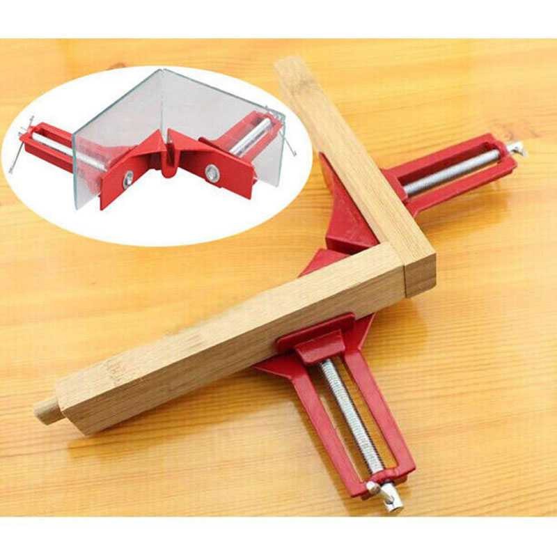 Clamp Penjepit Sudut Frame Kayu 90 Derajat 75mm Merah