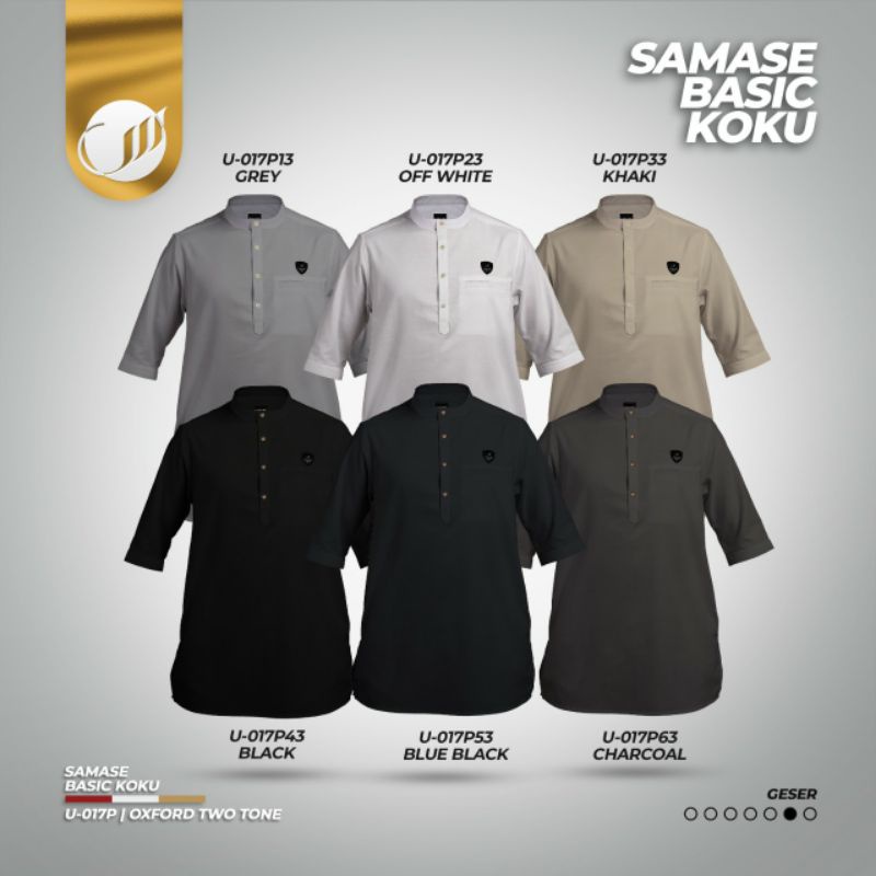 SAMASE KOKU 3/4 U018P WHITE BLACK GREY KHAKI BLUEBLACK CHARCOAL