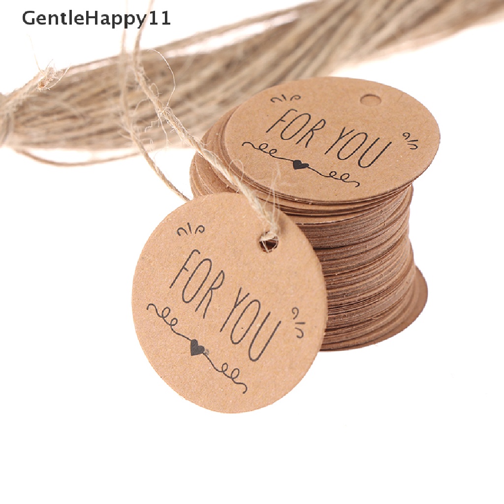 100pcs Label Tag Kertas Kraft Motif For you Untuk Dekorasi Hadiah