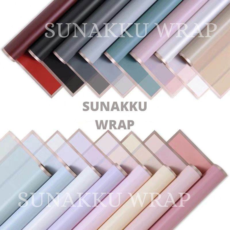 

Kertas LIST GOLD Cellophane Edge Wrap Bunga | Paper Flower Wrapping Cover Kado Lembar Bungkusan Bungkus Buket Plastik Warna Color Berwarna Tutupan Hitam Bening Transparan Matte Anti Air Water Resistant Pembungkus Korea | Sunakku Wrap