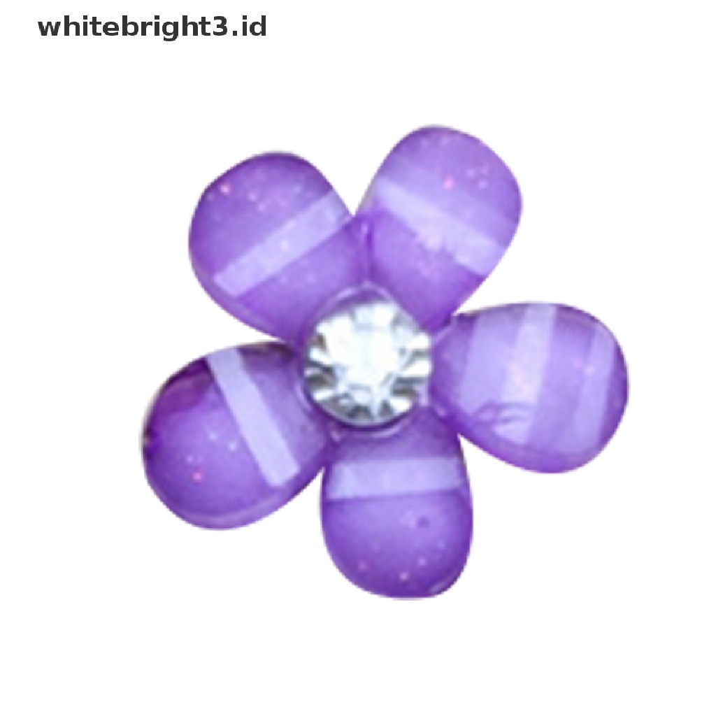 (whitebright3.id) 20pcs Bunga resin 10mm Untuk Scrapbook / Handphone / Craft DIY