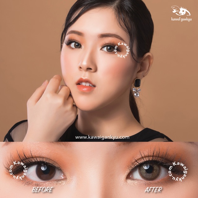 KawaiGankyu softlens - Princess Elin Brown (1botol)