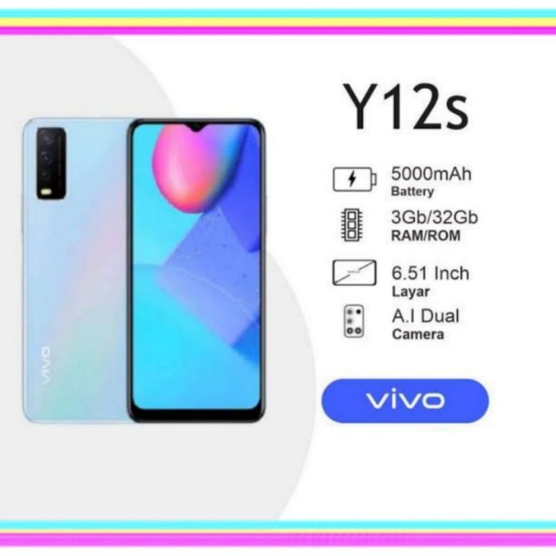 HP VIVO Y12S Y15S Y16 RAM 3GB 3/32 3/64 ROM 32GB ORIGINAL GARANSI RESMI SETAHUN ASLI NEW BARU 100% ORI NO REKON