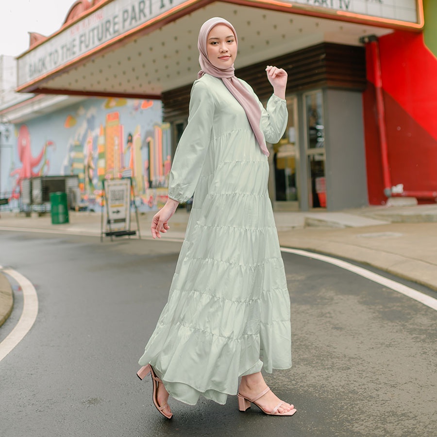 HijabChic Finna Sage Green Dress
