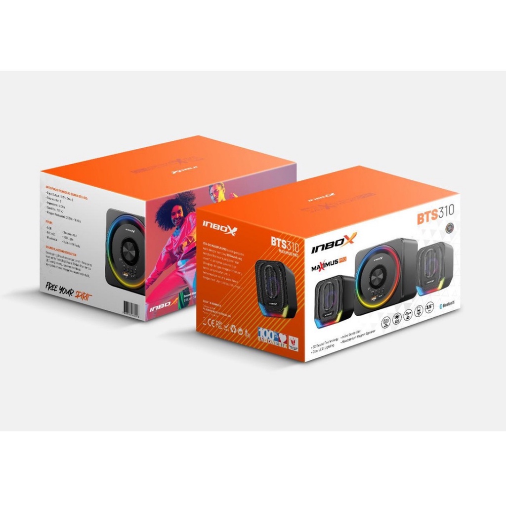 Speaker Subwoofer 2.1 INBOX BTS310 Subwoofer Speaker aktif - AUX dan USB - XOBOX