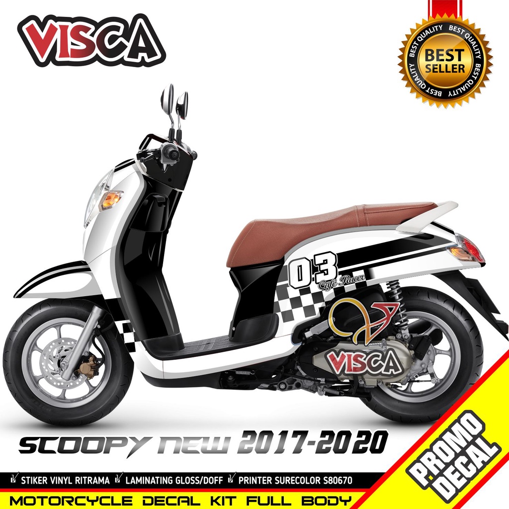 Decal Scoopy new 2017 - 2020 Stiker scoopy new 2017-2020 Sticker scoopy new 2017-2020 full body moti