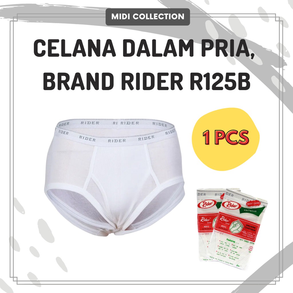 Jual Celana Dalam / Sempak / Daleman Pria Rider 125 B (1pcs) Men's ...