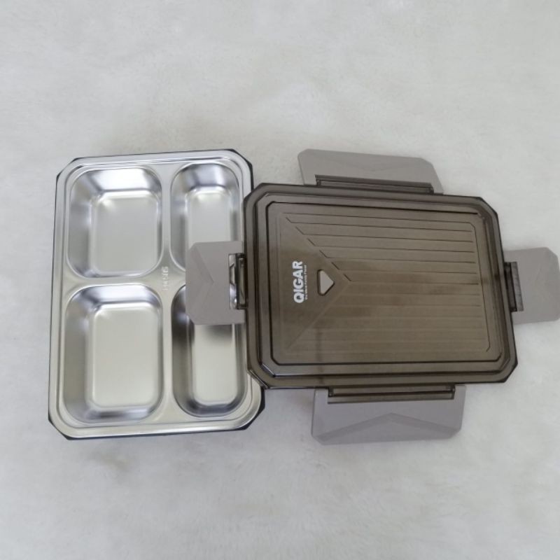 365 Kotak Makan Lunch Box / Tempat Makan Bento Stainless / Container / Lunch Box 1066