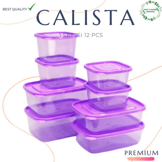 kios.lucinda - TOPLES CALISTA RUMOI SOFT 12PCS FOOD CONTAINER SET TOPLES PLASTIK SET - SOFT UNGU