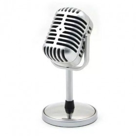 TaffSTUDIO Condenser Microphones Classical Design Vintage Retro - C01U - Silver
