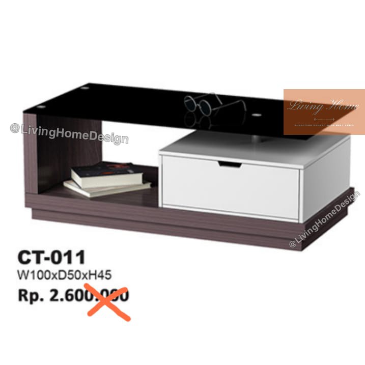 Meja Tamu Coffee Table Siantano CT 011 Minimalis Modern Berkualitas Mutifungsi Sofa Kursi Teras