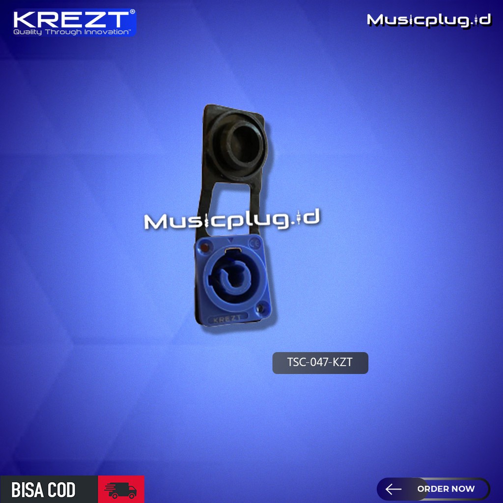 Adaptor Connector Socket Soket Speakon Spikon Spiker Speaker KREZT TSC 047 KZT Original Biru Blue