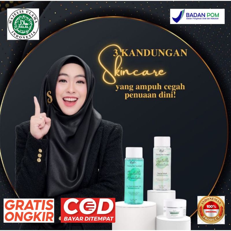 Paket skincare glowing reglow / skincare original /  pemutih wajah / skincare
