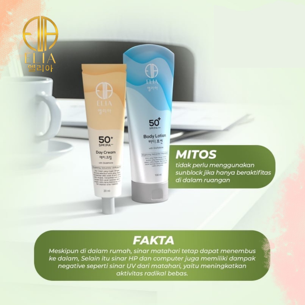 Paket Day Cream And Body Lotion Sunscreen Sunblock Foundation Wajah Krim Siang Pelembab Badan Pemuti