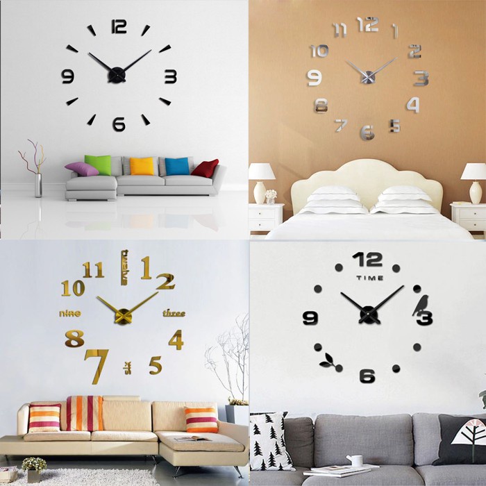 mPro2 DIY Jam Dinding Besar Taffware Giant Wall Clock Creative Design 80-130cm Pro