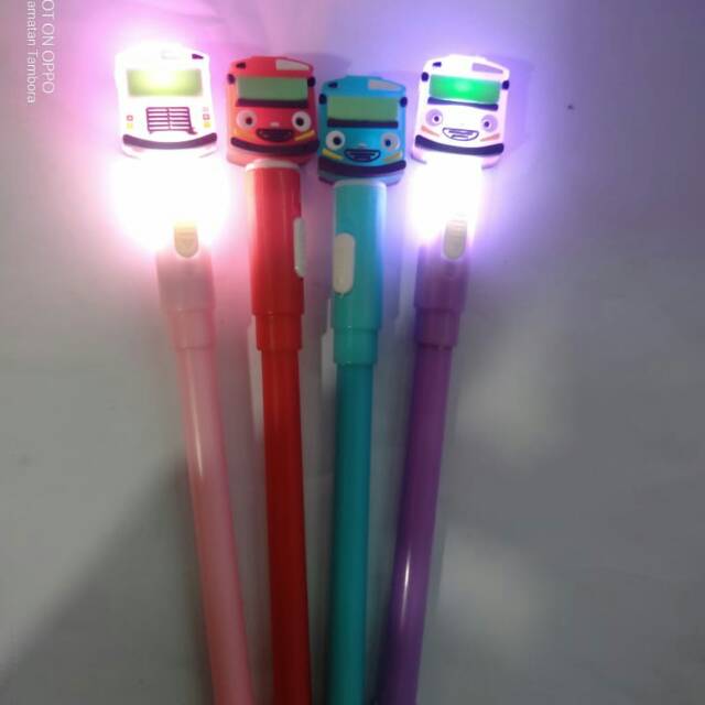 

Pen gel lucu,karakter Tayo isi 12 pcs