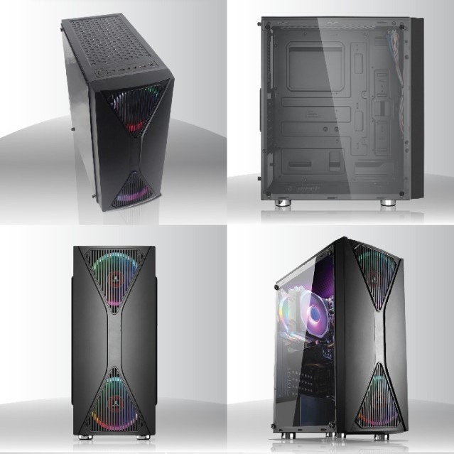 [FREE FAN] CASING PC GAMING ELYSIUM V2 CASE PC KOMPUTER TEMPERED GLASS M-ATX/ATX