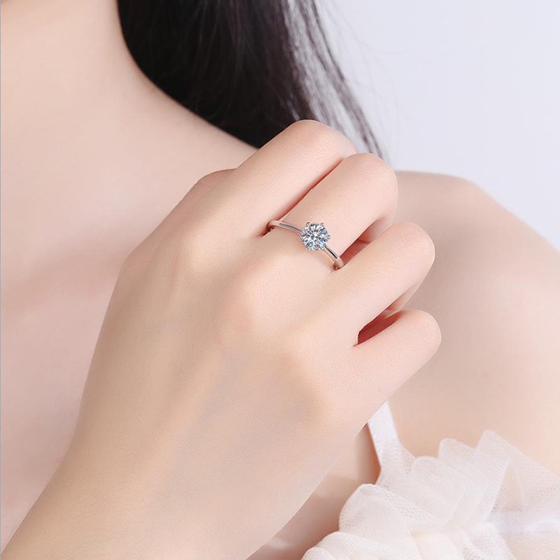 Cincin Model Terbuka Adjustable Bahan Zircon Untuk Wanita