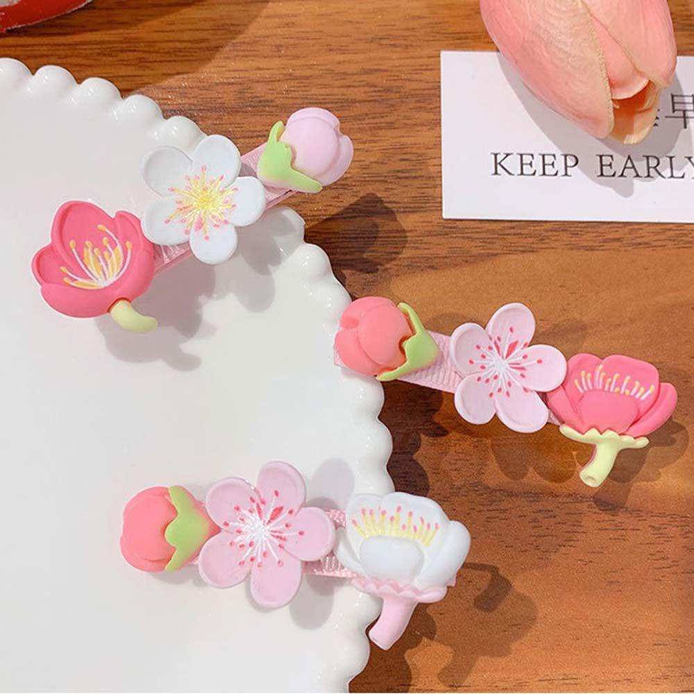 Agustinina Bunga Jepit Rambut Hadiah Segar Elegan Kuncup Wanita Hiasan Kepala Aksesoris Rambut Duckbill Klip Perhiasan Hiasan Hair Clip